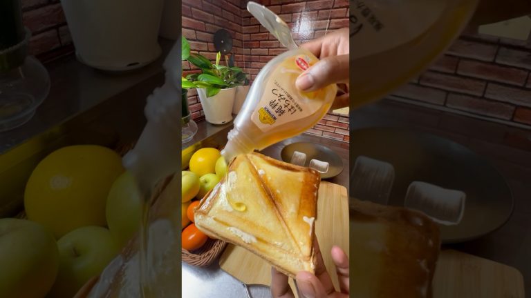 උදේට ලේසියි පහසුයි🍞🍯🍌රසයි 😋😋 #shortfeed #shorts  #breadrecipe #bread #cooking #harukiinjapan