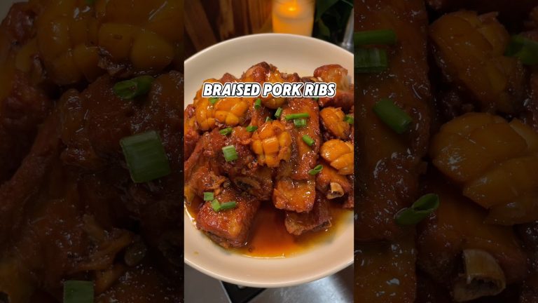 This braised pork ribs are amazing! #porkribs #braisedporkribs #chinesecuisine #simplerecipe
