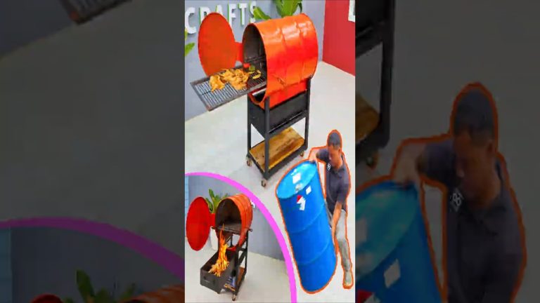 He Surprise Everyone with This Amazing Transformation of Flexible Barrel Stove, BBQ Grill #diy