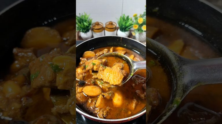 Easy Gosht Aalu k salan recipe 🤤 #recipe#cooking#food#trending #youtubeshorts#shortsfeed #ytshorts