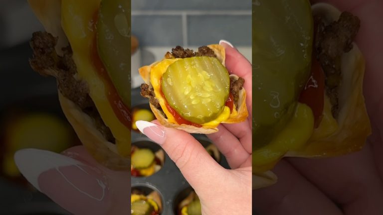easy cheeseburger bites appetizer recipe 🍔#shorts #burger #recipe #cheese #food #cooking #appetizer