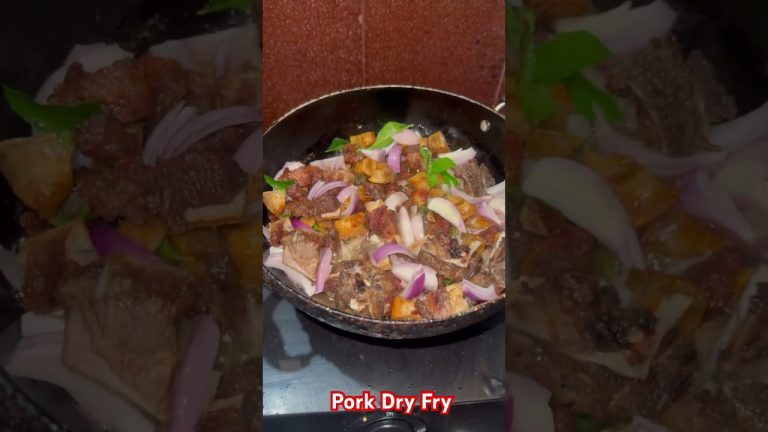 Pork Dry Fry Easy and Tasty Recipe | Homemade Masala Pork #short #food #pork #recipe