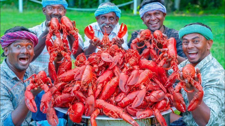 AMERICAN LOBSTER | Huge Lobster Cooking & Eating in American Village | Lobster Seafood Feast in USA