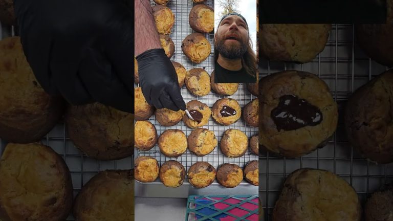 These chocolate muffins were to die for!! I dont think they lasted an hour in the case.