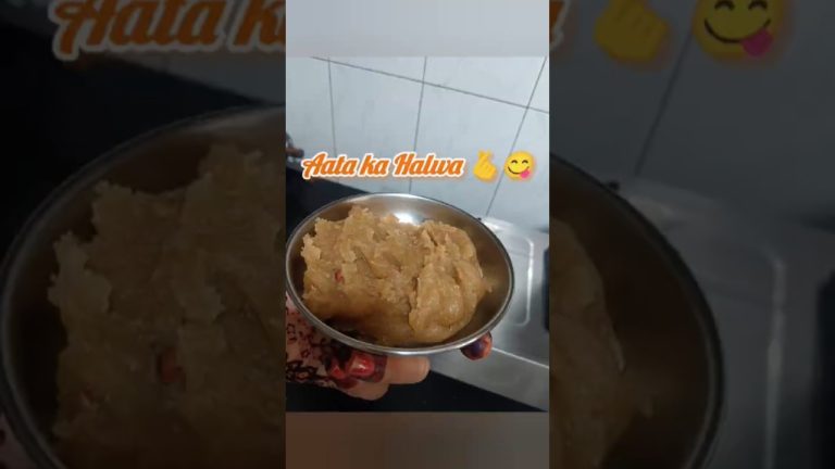 Aata ka halwa🫰 | Ahoi Ashtami bhog prasad halwa 🙏#food #dessert #indiansweet #punjabimusic#shorts