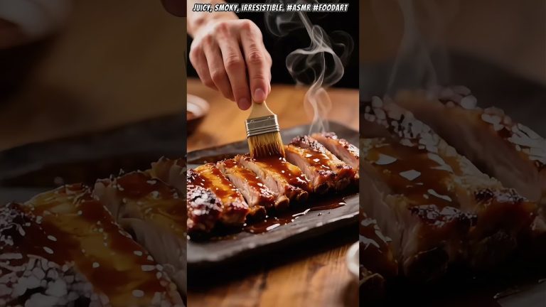 This rib is so tender it literally melts in your mouth—just like butter! #shots #food #recipe