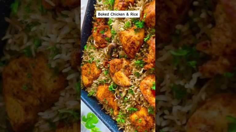 Let’s try this one pot oven baked chicken & rice 🍗🍛