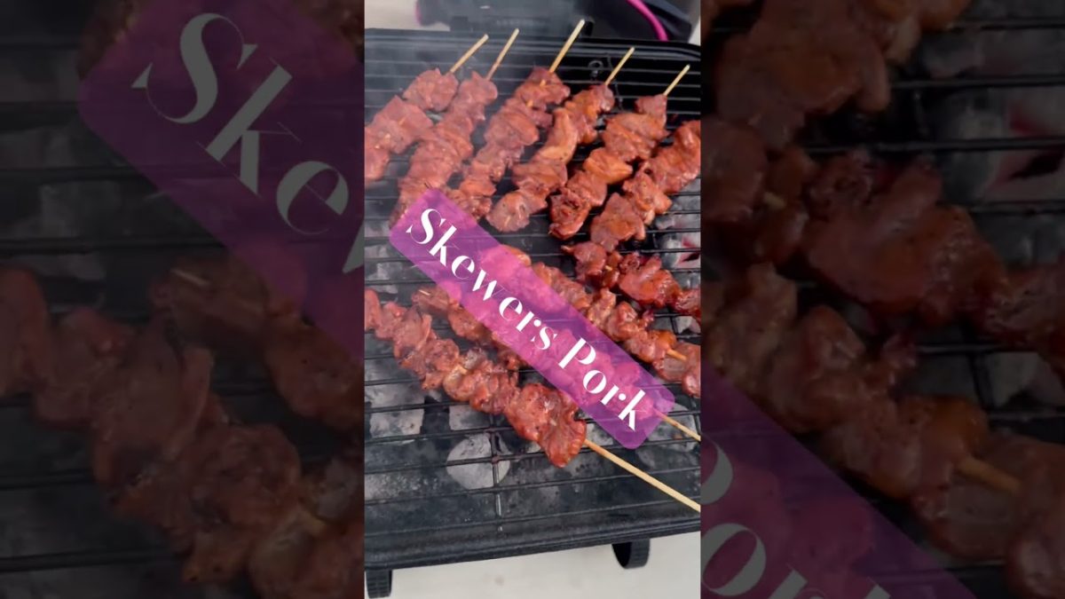BBQ Pork on Skewers, #filipinofood, #porkrecipe, #bbqpork, #filipinocuisine, #grilledporkskewers
