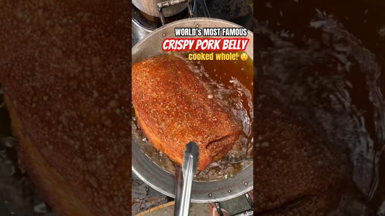 World’s most famous crispy pork belly lechon kawali cooking. 😋 #crispypork #lechonkawali #asianfood