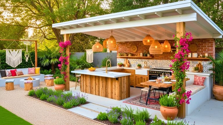 Covered Outdoor Kitchen Ideas: Roof Covered BBQ Areas and Grill Station Designs for Your Backyard