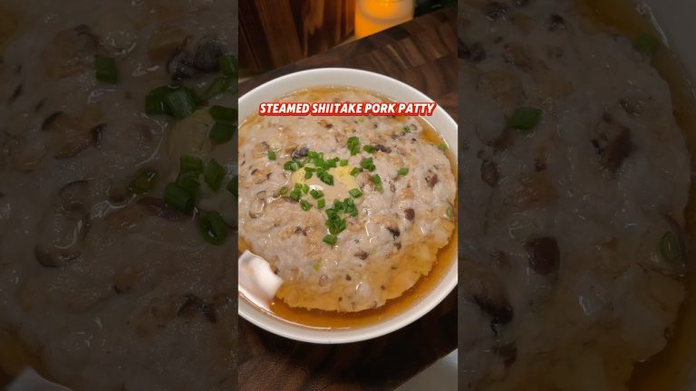 Kids go crazy for this steamed mushroom pork patty #porkpatty #easyrecipe #simplerecipe #porkrecipe