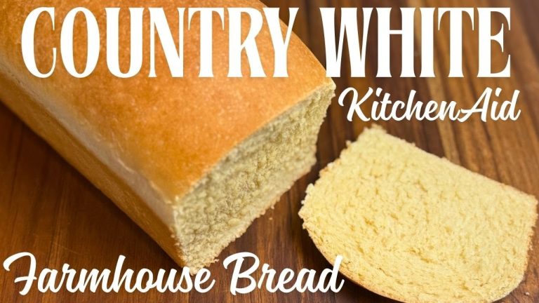 Farmhouse Country White Bread | Easy KitchenAid Stand Mixer Recipe Baking Tutorial