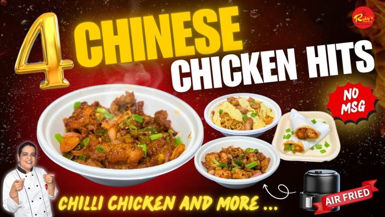 4 Boneless Chicken Chinese Recipes | Chilli Chicken, Chowmein, Roll & Black Pepper Chicken