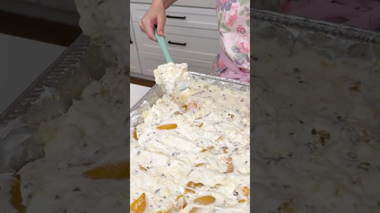 I learned this in Georgia #easyrecipe  #recipe #dessert #peaches #ambrosia #nobake