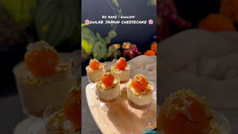 No-Bake Gulab Jamun Cheesecake | Eggless Fusion Dessert