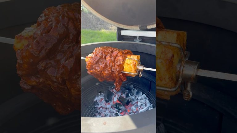 Kamado Joe Joetisserie tacos al pastor. #bbq #kamadojoe #kamadogrill #grill #grilling