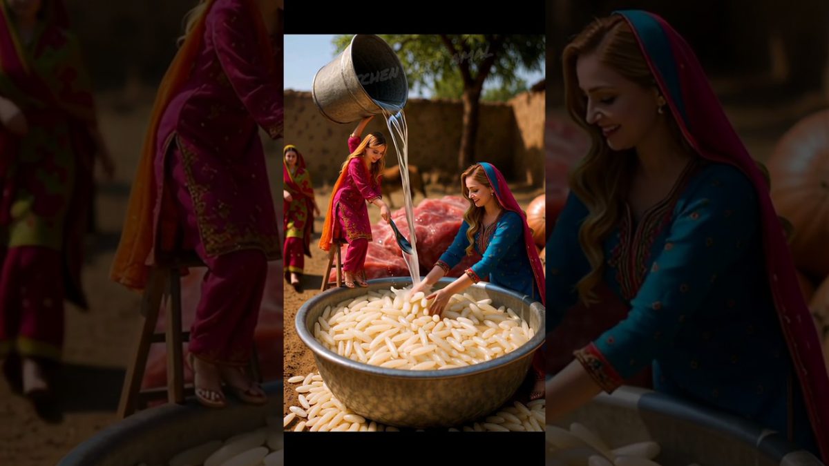 Beef Pulao Recipe #giantfood #pulao #miniture #viral #ytshorts #villagelife