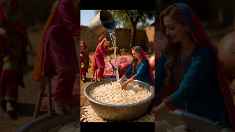 Beef Pulao Recipe #giantfood #pulao #miniture #viral #ytshorts #villagelife