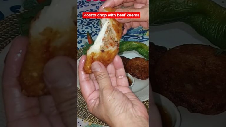 potato chop woth beef keema #shortsviral #shortvideo #recipe