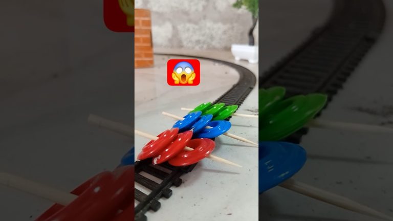 BBQ Pin & Ring VS rc train crash testing Detail😱/ remote control #shorts​ #rccars​ #mrtoysupdate​