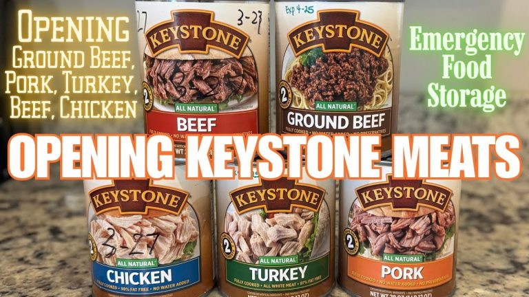 Opening Keystone Canned Meats: Ground Beef, Shredded Beef, Turkey, Chicken, & Pork