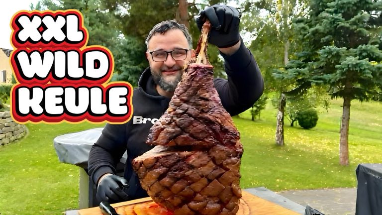 XXL WILDSCHWEIN KEULE IM BBQ SMOKER GRILLEN — Klaus grillt