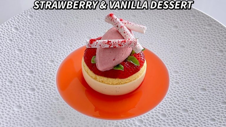 MICHELIN STAR Strawberry & Vanilla Dessert – Fine Dining Pastry Recipe