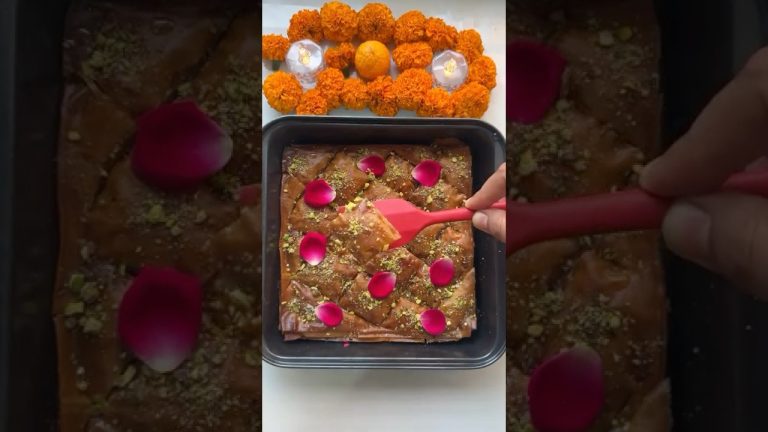 Made the Tanya Mittal VIRAL Baklava for Diwali 🔥✨Instant, aesthetic & high-calorie heaven😋#shorts
