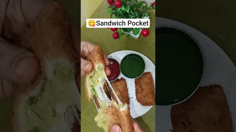😋 Bread Sandwich Pocket #shortsfeed#ytshorts#trending#shorts#viral#foodshorts#recipe#viral