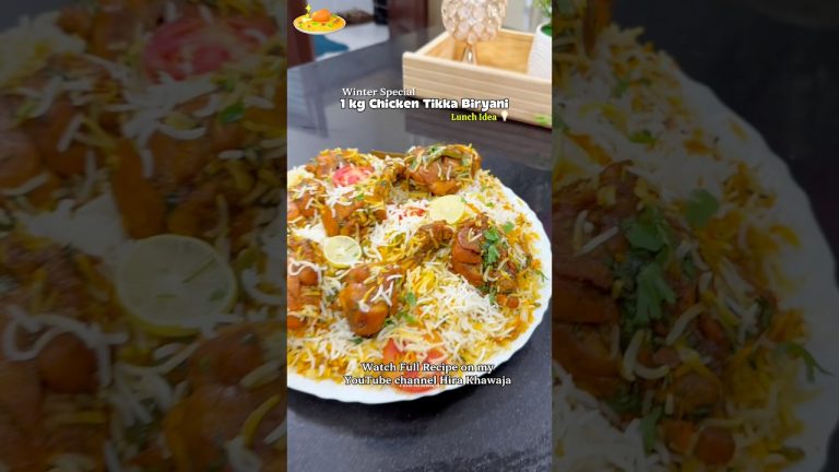 1 Kg Chicken Tikka Biryani Recipe #biryanirecipe #tikkabiryani #shorts #newrecipe