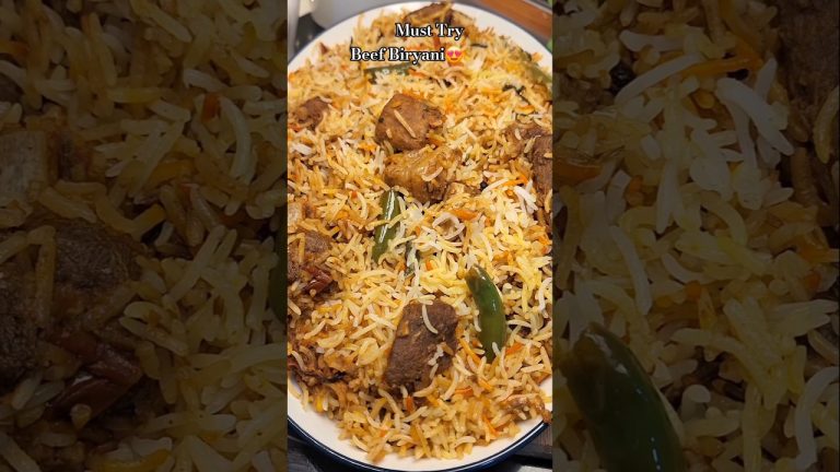 Best Beef Biryani Recipe #shorts #beefbiryani #biryani #shortvideo