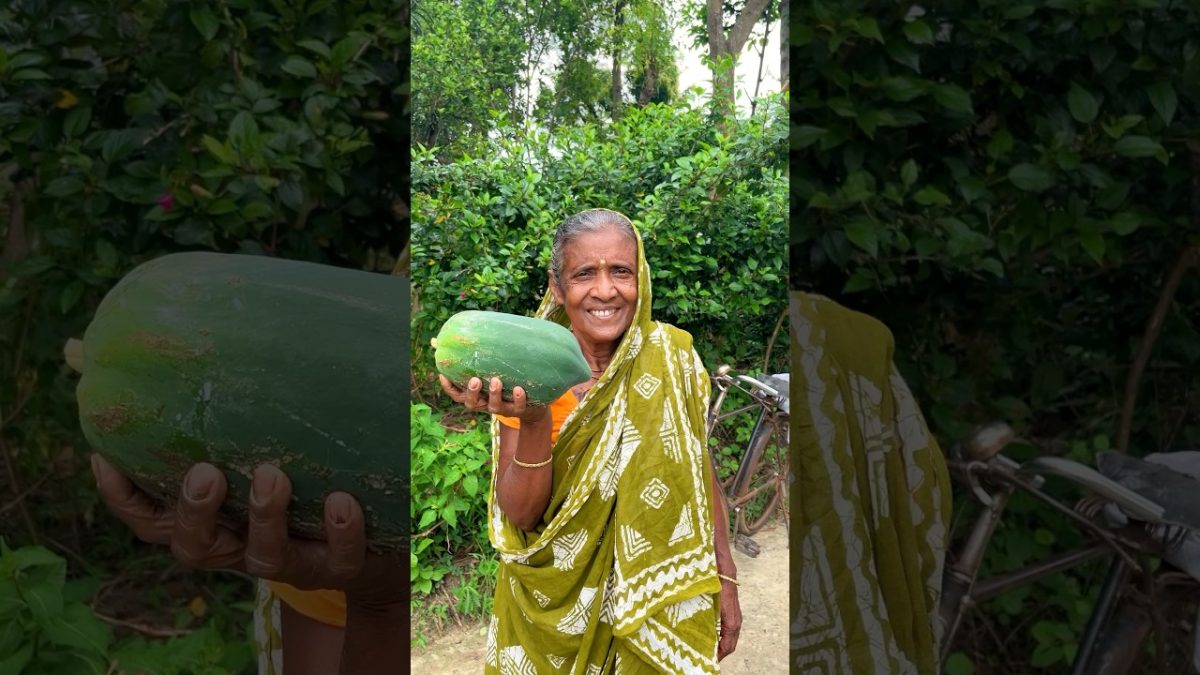 Garden Fresh Papaya Curry | Vegetarian & Delicious 🌱 #Shorts #cooking #recipe #bengalifood