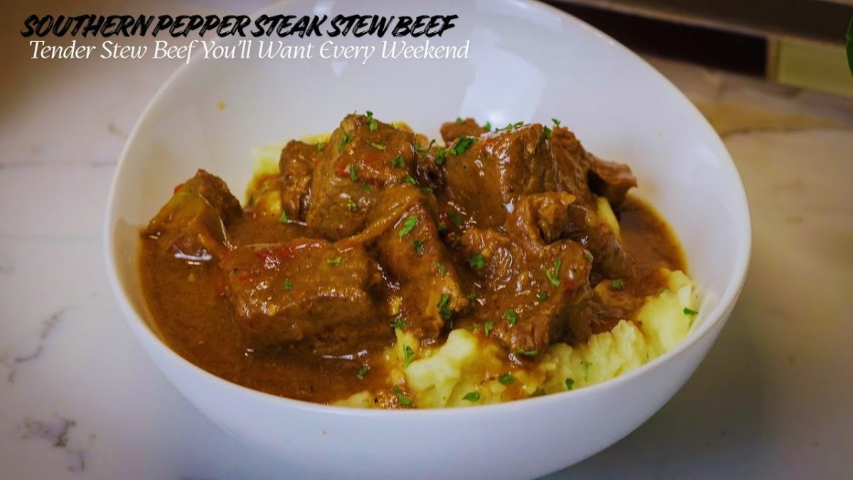 Southern Pepper Steak Stew | Tender Beef with Onions & Sweet Peppers