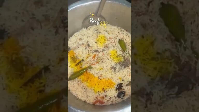 Beef pulao #theshaziashow #trending #viral #recipe #dubaipulao #beef #beefpulao #rice #1mint