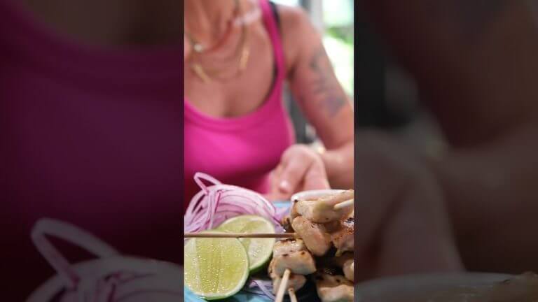 Lemongrass Pork Skewers || #pokpok #lemongrass #pork #skewers #grilling #recipe #shorts