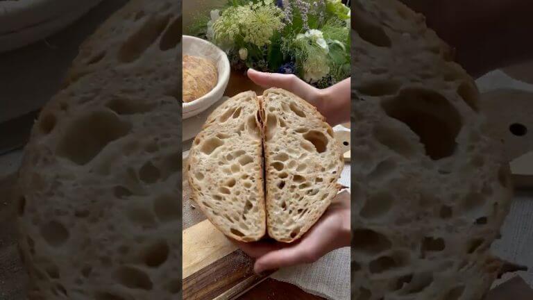 SOURDOUGH BREAD RECIPE 🤍 Basil 🌿 Garlic 🧄 Tomato 🍅 Flavor  #sourdoughbreadrecipe