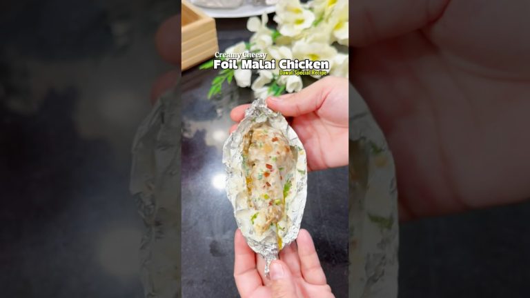Malai Chicken Recipe in Foil #chickenrecipe #cooking #shorts #youtube