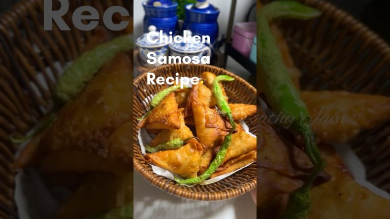 Crispy crispy Chicken Samosa🥰 #food #shortfeed #shorts
