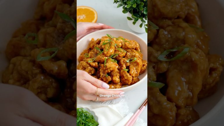 Better than Takeout Orange Chicken 🥡 (EASY)