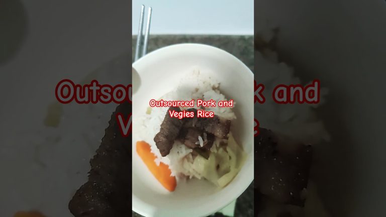 [Outsourced😱] Grilled pork and veggies rice #rice #ricecooker #onepotmeal #cooking