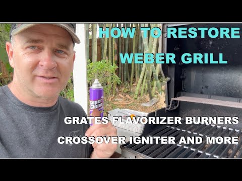 WEBER GRILL REPAIR | HOW TO REPLACE BURNERS INGNITER, CROSSOVER TUBE, FLAVORIZER, GRILL GRATES