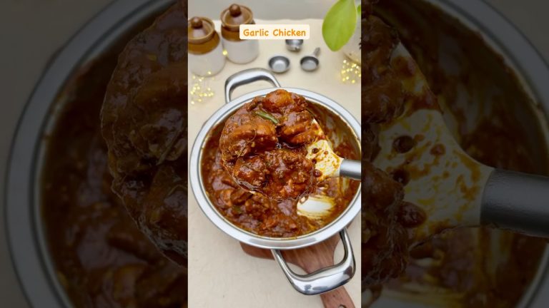 Easy Chicken Curry || Kodi Kura || Garlic Chicken Recipe for rice roti #ytshorts  #food