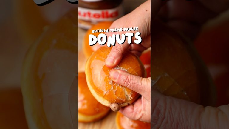 Nutella Creme Brulee Donuts #donuts #dessert #baking #chocolate #recipe