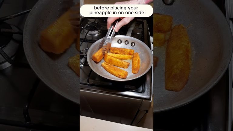 Stove-Top Grilled Pineapple with Sweet Brown Sugar and Cinnamon