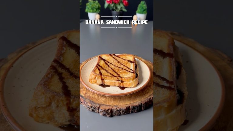 Banana Sandwich Recipe #shorts #sandwich #banana #recipe