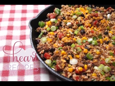 Tex Mex Ground Beef Skillet | I Heart Recipes