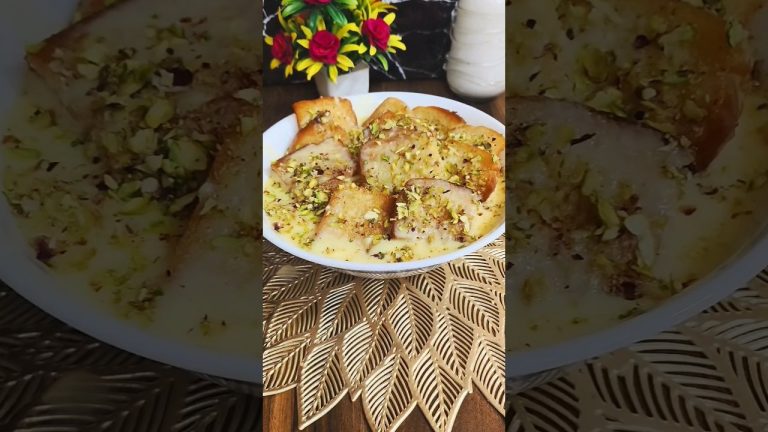 Bread Ka Halwa Recipe 🍞 | Hamare Nabi Ka Farman 🤍 | Islamic Cooking Shorts #shorts #hadees