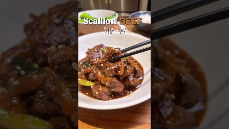 30 Minute Scallion Beef Stir Fry  #quickrecipes #cooking