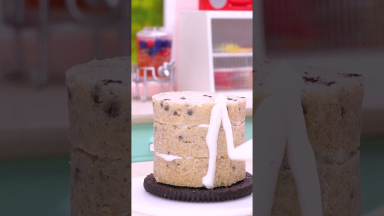 Mini Rainbow OREO Cake🌈 Tiny Dessert ASMR | Satisfying Miniature Sweets #shorts #asmr #miniature