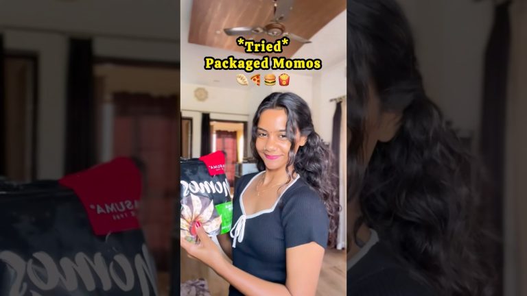 Tried** 🍔🍕🍟Prasuma packaged 🥟 momos. #food #youtubeshorts #